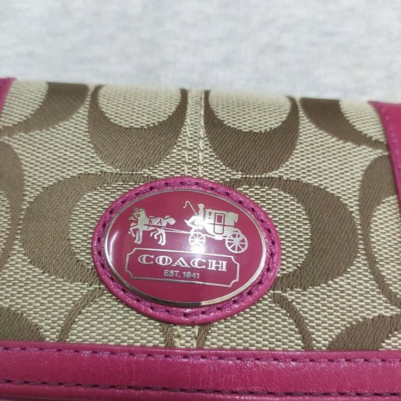 Coach Signature Card Case - Picture 2 of 12